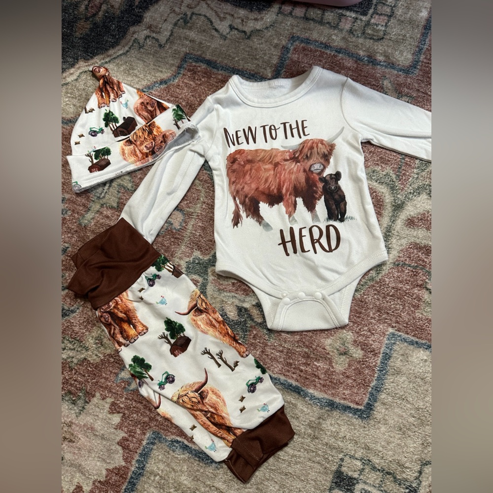 Baby Animal Print Outfit Set